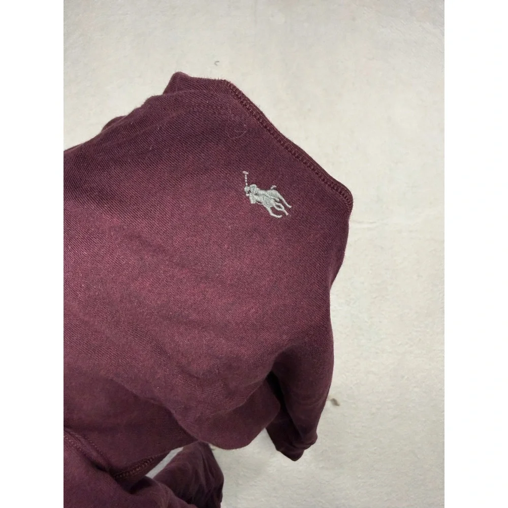 Polo Ralph Lauren Mens Burgundy Fleece Sweatpants Drawstring Joggers Small SP